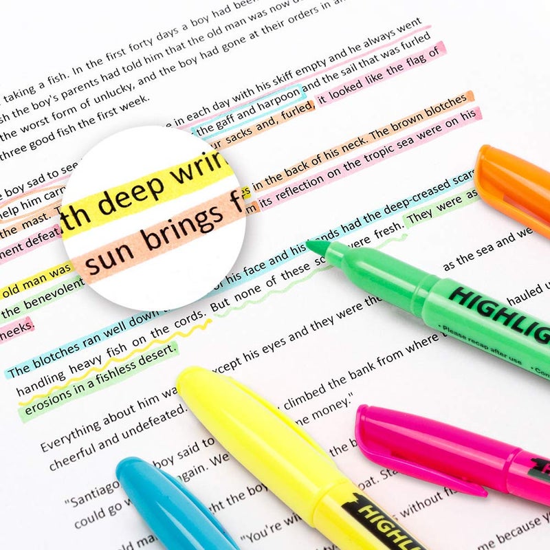 Lelix 30 Pack Highlighters, 10 Bright Colors, Chisel Tip, Quick Drying for Back to School, Office, Home, ideal for Highlighting Underlining - Image 5